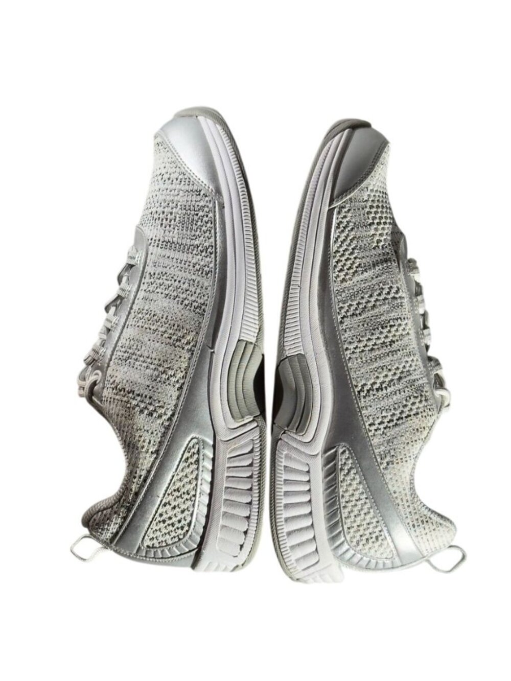 Orthofeet Womens Wide Fit Sneakers Size 12 D Silver/Gray Knit Mesh - Picture 8 of 11